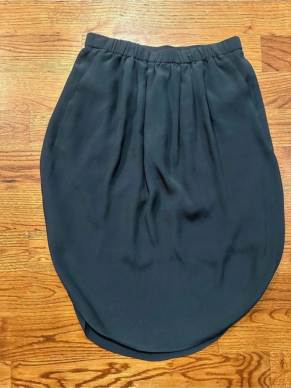 Madewell Linen-Blend Curved-Hem Mini Skirt Black Small